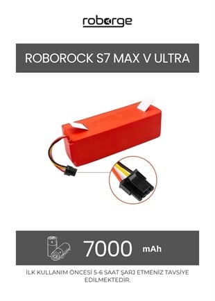 Roborock S7 Max V Ultra Robot Süpürge Uyumlu Batarya 7000 mAh - Muadil Ürün