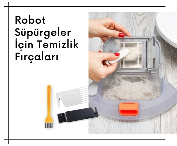 Robot süpürgeler için temizlik fırçaları.