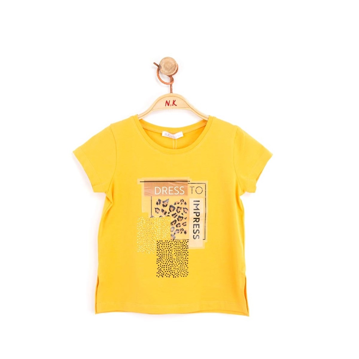 21Y.BOD.373.001NK Kids Kız Çocuk Leopar Baskılı Tshirt Body 34100