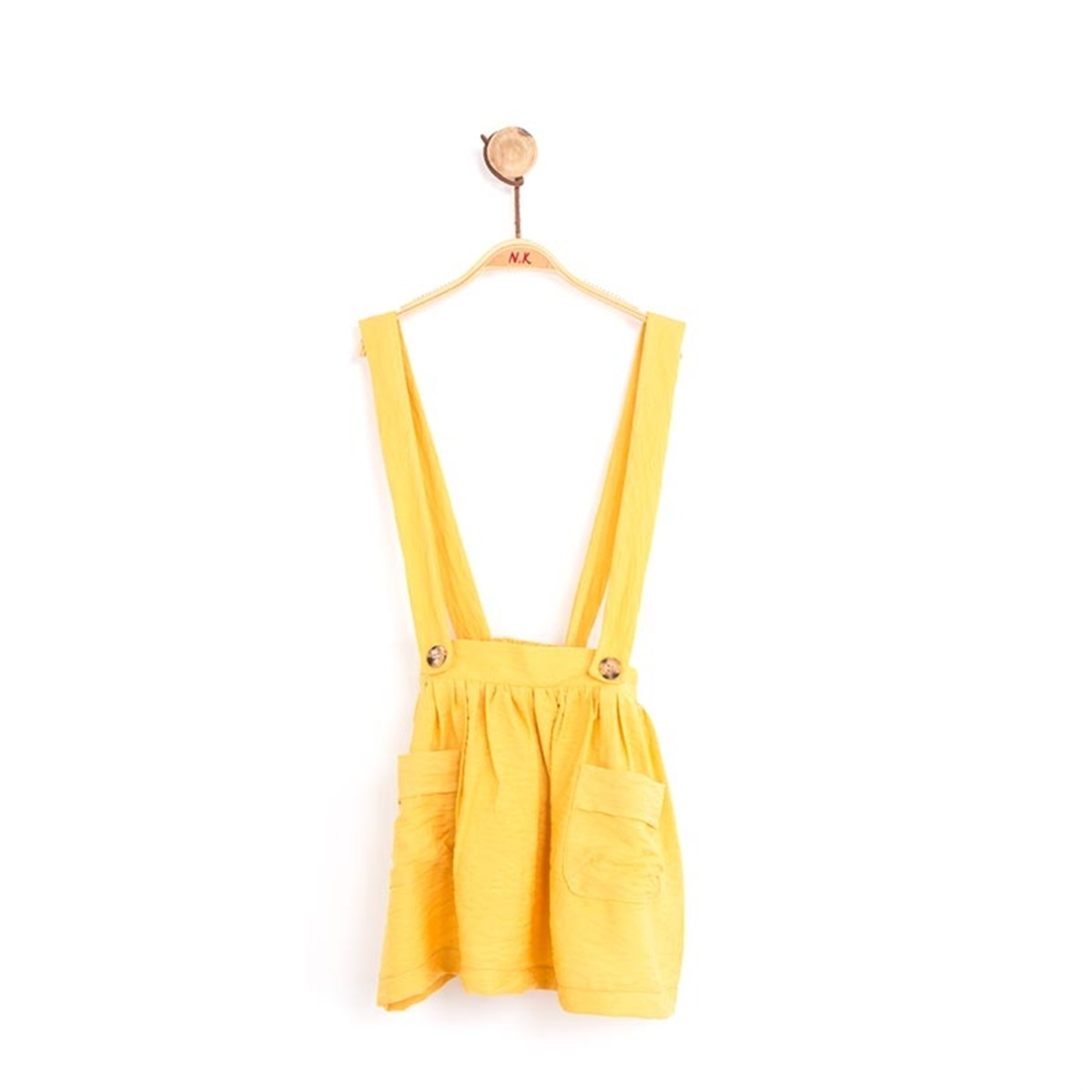 21Y.ETK.373.001NK Kids Kız Çocuk Cepli Askılı Etek 54208