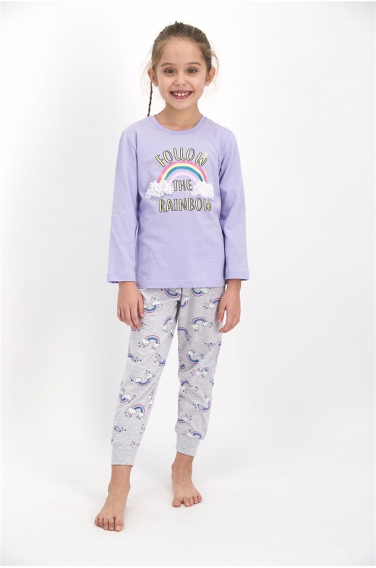21Y.PJM.349.003Roly Poly Kız Çocuk Pijama Takımı RP2455-2