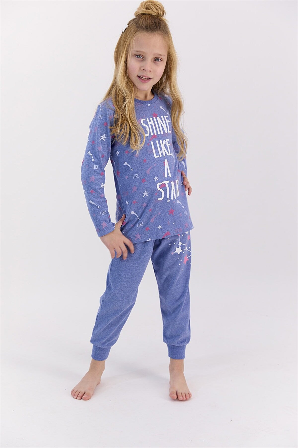 21Y.PJM.349.021Roly Poly 2595-2 Kız Çocuk Pijama Takımı