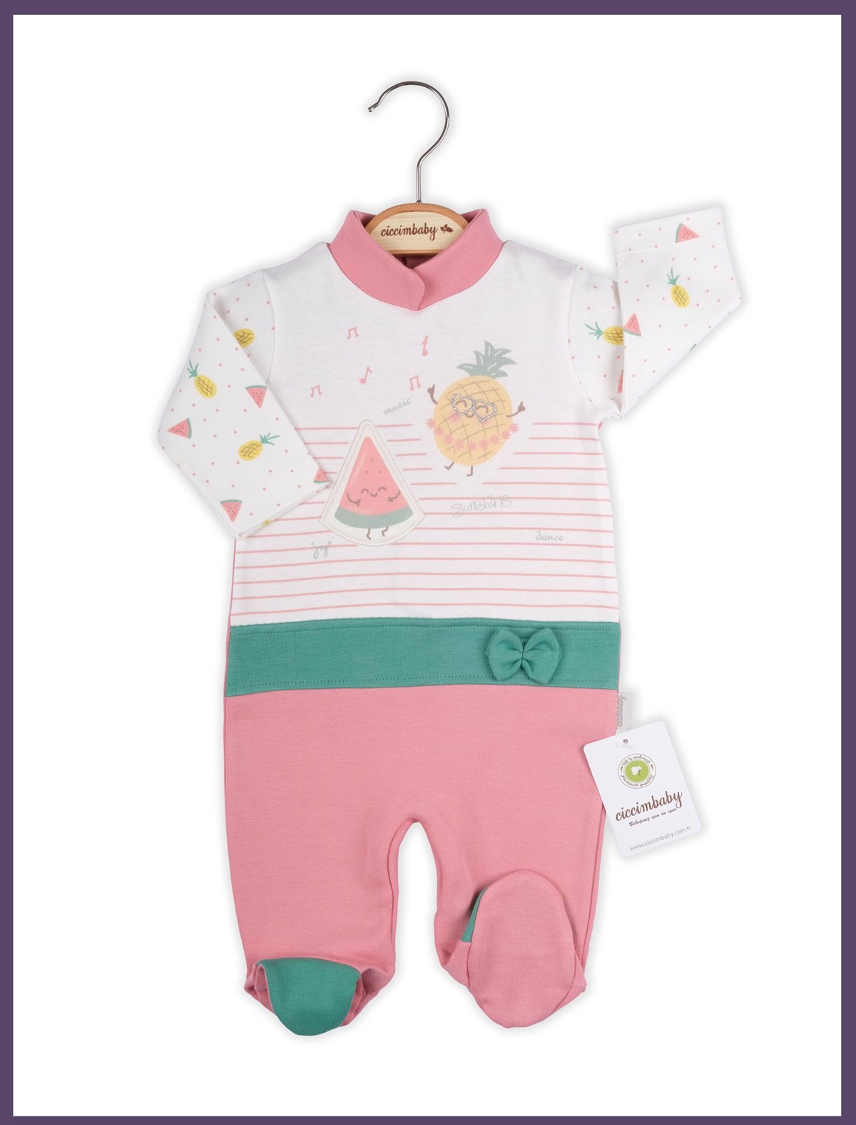 21Y.TLM.380.004Ciccim Baby 4535 Müzik Ananas  Patikli Tulum