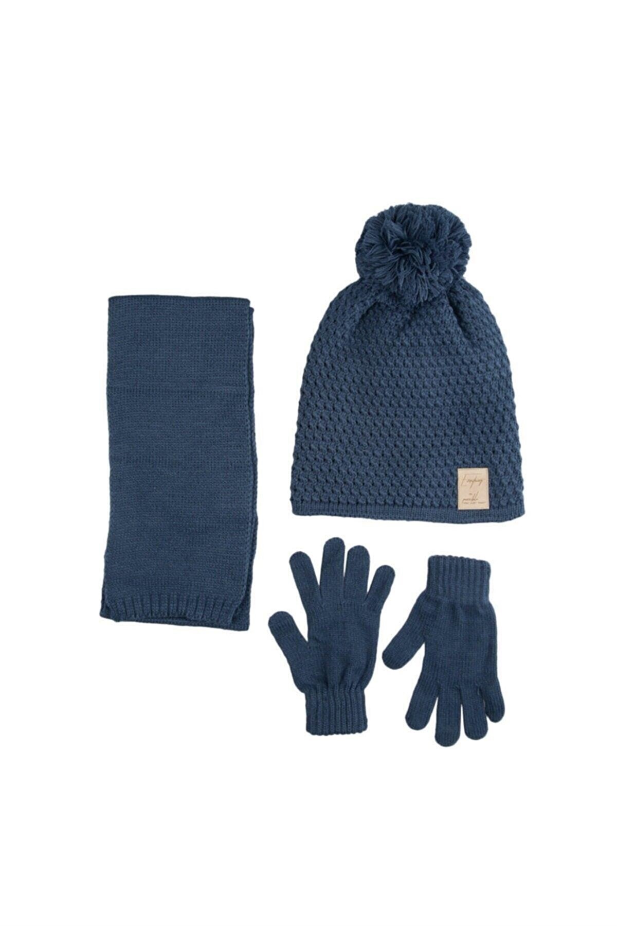 22K.ABT.005.017Kitty Atkı Bere Eldiven 3lü Takım 2170-13   4-8 Yaş