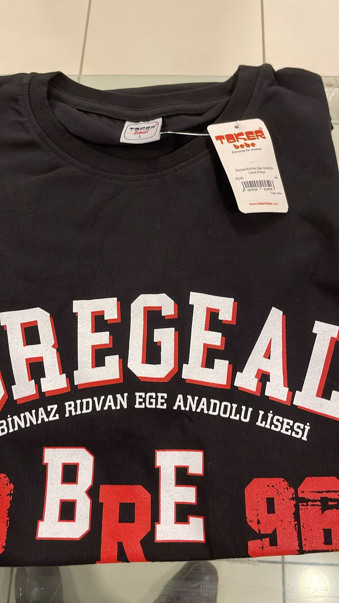 23Y.PTS.420.002Dr.Binnaz Ege-Dr.Rıdvan Ege Anadolu Lisesi Penye Tshirt