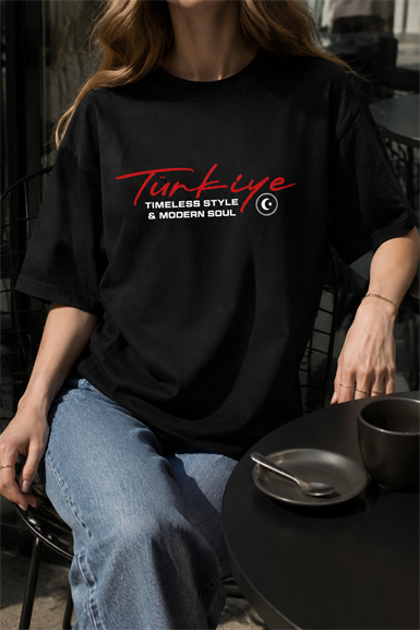 Black World Cup Türkiye Oversize T-Shirt