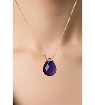 His Taşı Su Damlası Kolye