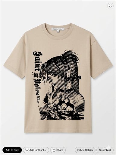 Krem Grils  Oversize T-shirt
