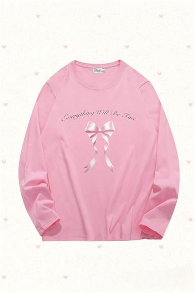 Pink Cute Ribbon Sweatshirt