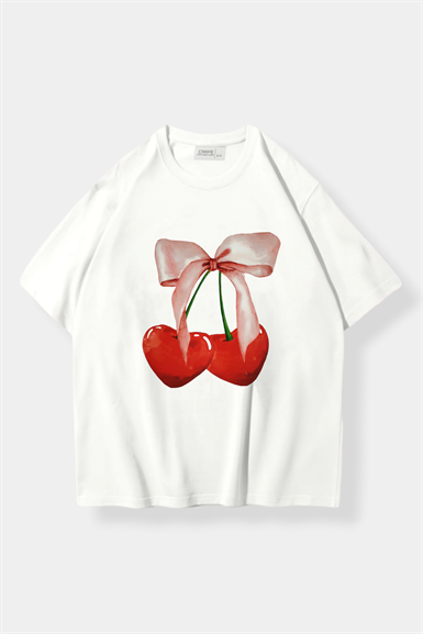 Ribbon Cherry Oversize T-shirt