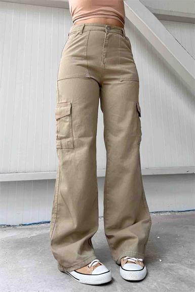 Soft Yeşil Kargo Cep Jean