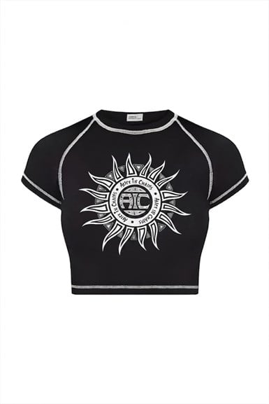 Ters Dikiş Alice İn Chains Crop