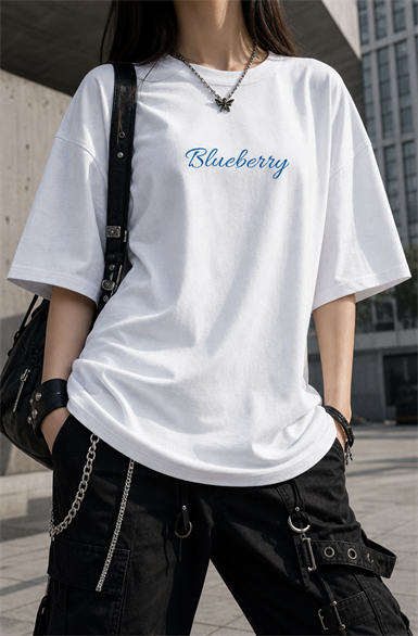 White Blueberry Oversize T-shirt