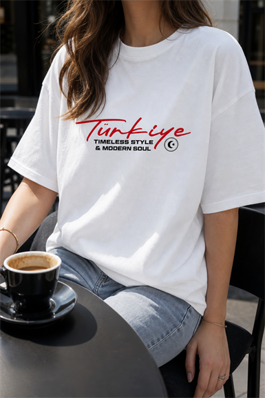 White World Cup Türkiye Oversize T-Shirt