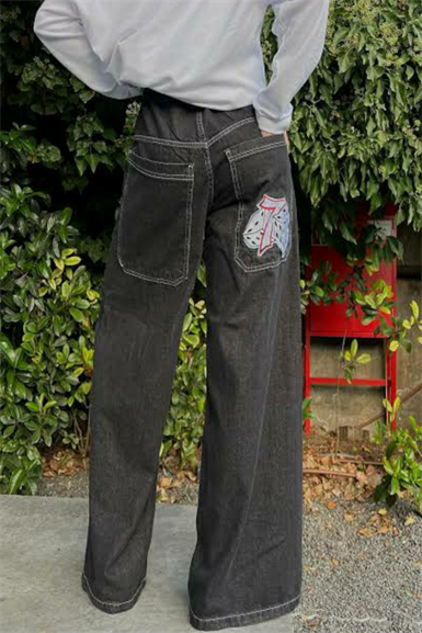 Y2k Dice Baggy Pantolon