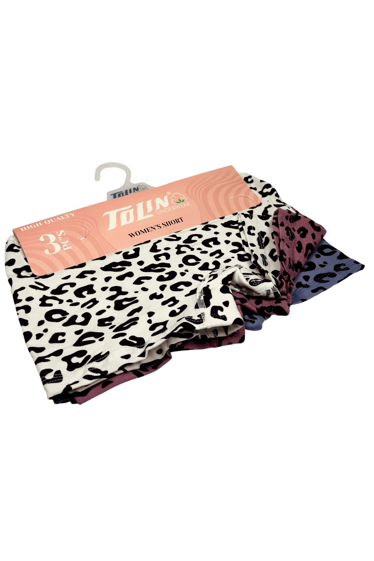 Kadın 3 lü Paket Havlu Ağ Detaylı Pamuklu Likralı Boxer Seti 4237