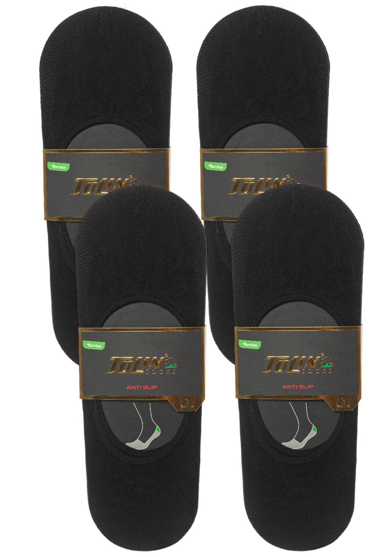 Erkek 12 li Bambu Babet Çorap Seti Kaymaz Topuklu Görünmez 10800