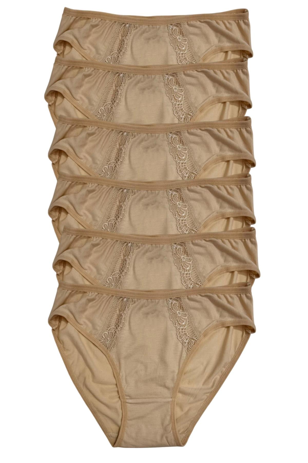 Kadın 6 lı Pamuklu Modal Dantelli Külot Seti 2174