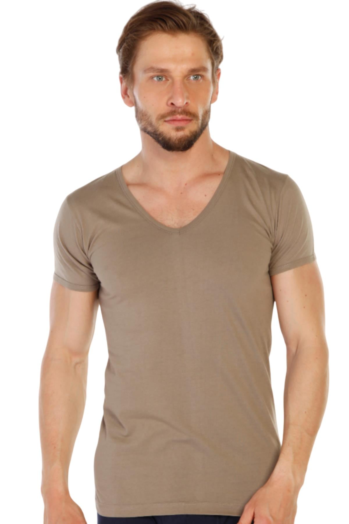 Erkek %100 Pamuklu V Yaka Süprem Fanila 317