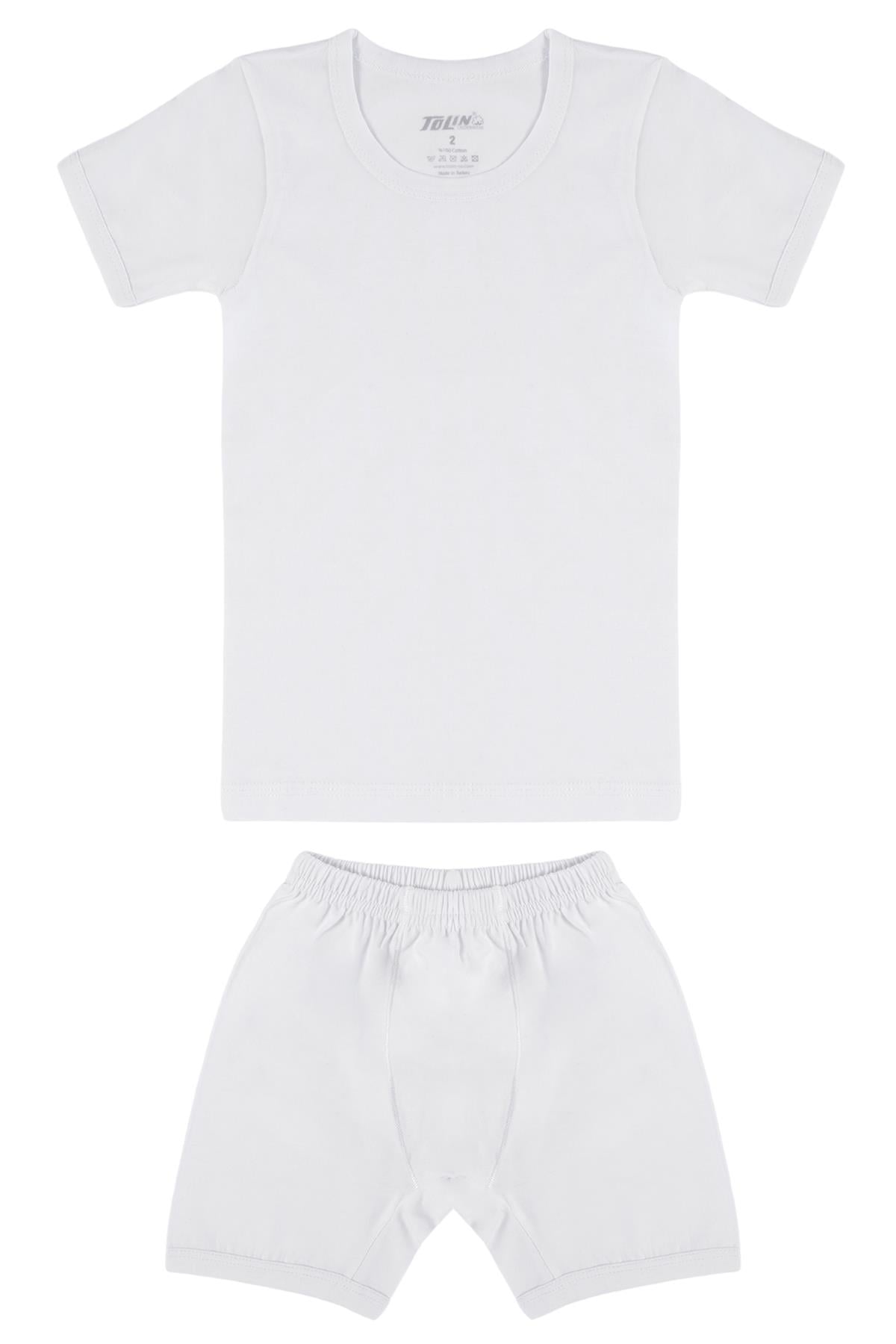 Tolin %100 Pamuk Erkek Çocuk Fanila Şort Takım 8335