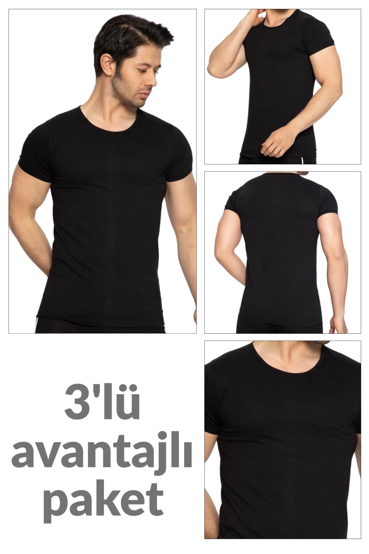 3 lü Paket %100 Pamuk O Yaka Erkek Süprem Fanila 314