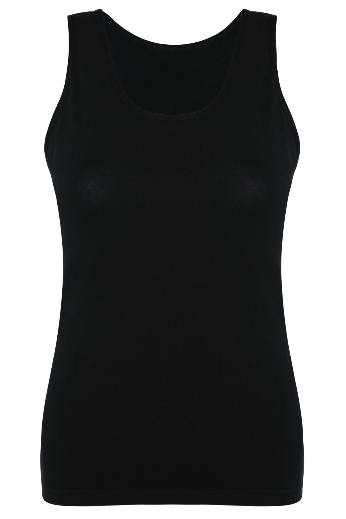 Kadın Pamuklu Likralı Geniş Askılı Atlet 1216