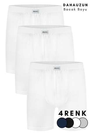 3 lü Paket %100 Pamuklu Erkek Süprem Şort Boxer 416