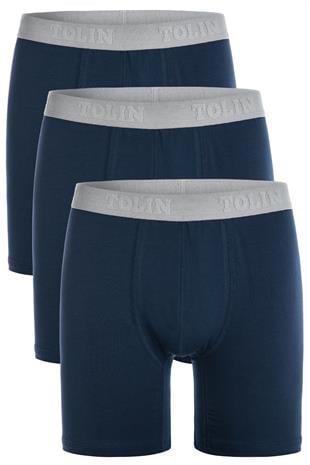 3 lü Erkek Pamuklu Likralı Esnek Uzun Boxer Seti 4197