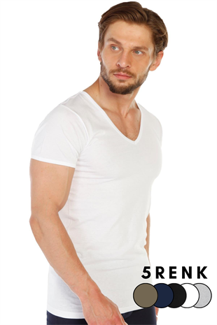 Erkek %100 Pamuklu V Yaka Süprem Fanila 317