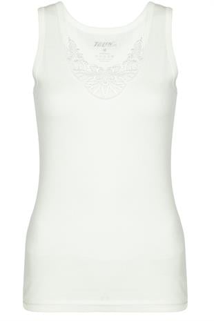 Kadın %100 Pamuk Geniş Askılı Güpürlü Atlet 1215