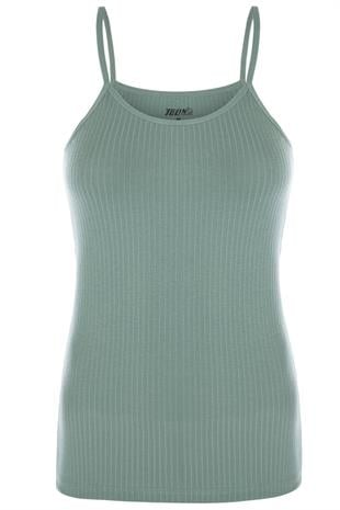 Kadın %100 Pamuk İp Askılı Fitilli Atlet 1238