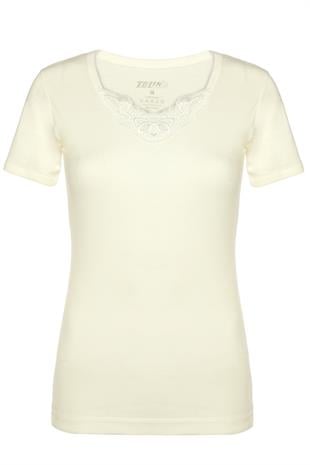 Tolin %100 Pamuk Bayan Güpürlü Kısa Kollu Fanila 322