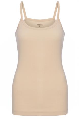 Tolin %100 Pamuk Bayan Biyeli İp Askılı Atlet 1224