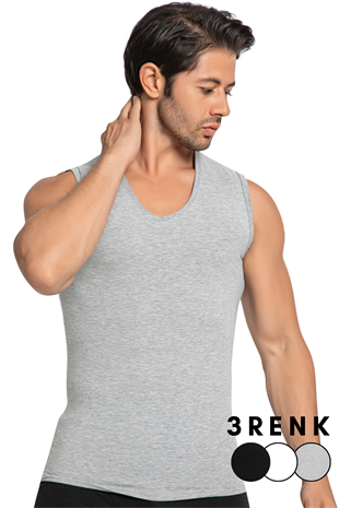 Kolsuz Body Erkek V Yaka Pamuklu Likralı Atlet 1177