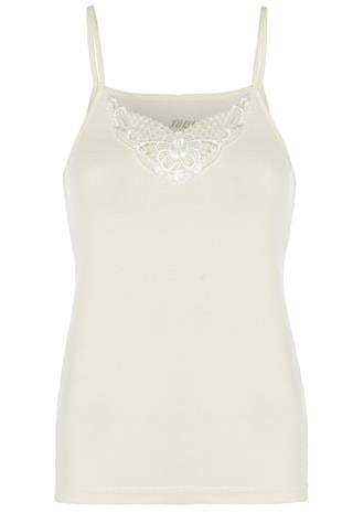 Kadın %100 Pamuk Ip Askılı Güpürlü Atlet 1222