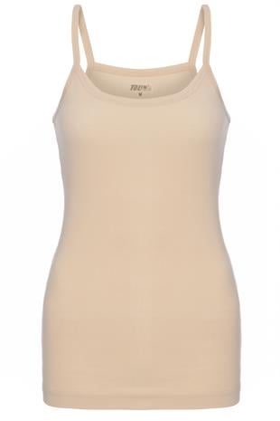 Tolin %100 Pamuk Bayan Biyeli İp Askılı Atlet 1224