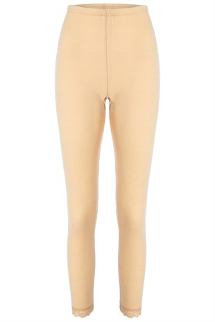 Tolin %100 Pamuk Bayan Dantelli Uzun Tayt 720