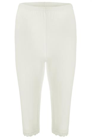 Tolin %100 Pamuk Bayan Dantelli Kapri Tayt 422