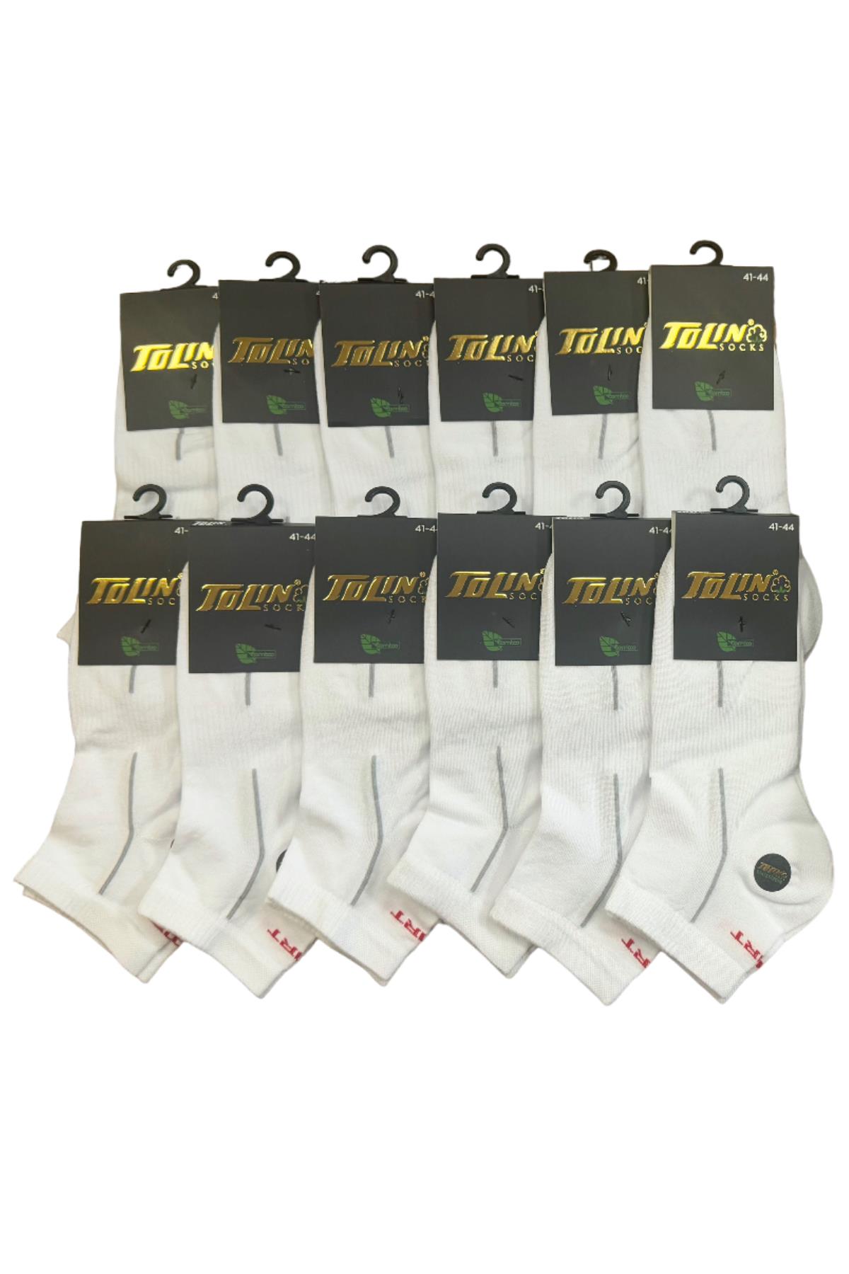 Erkek 12 li Bambu Patik Çorap Seti 10535