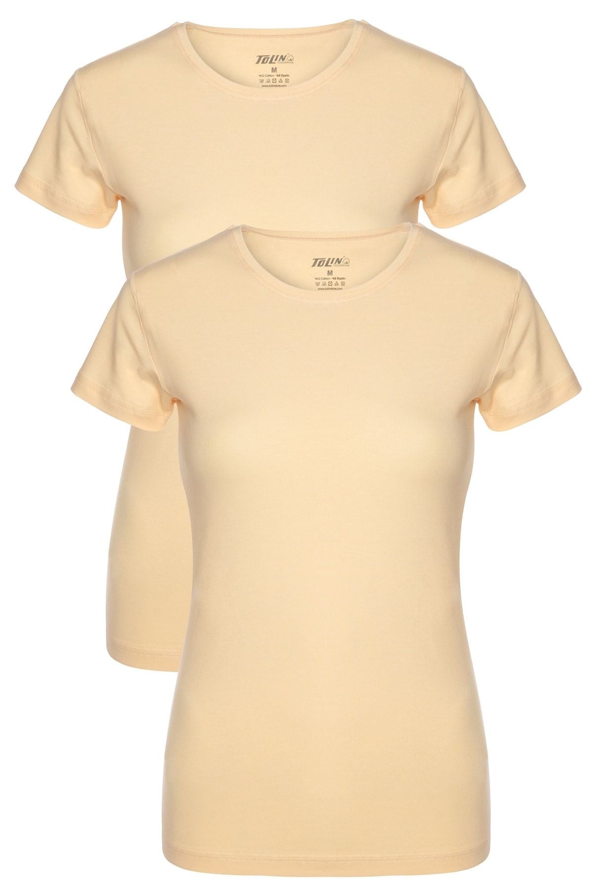 Kadın 2 li Kısa Kollu Süprem Likralı Fanila 3247