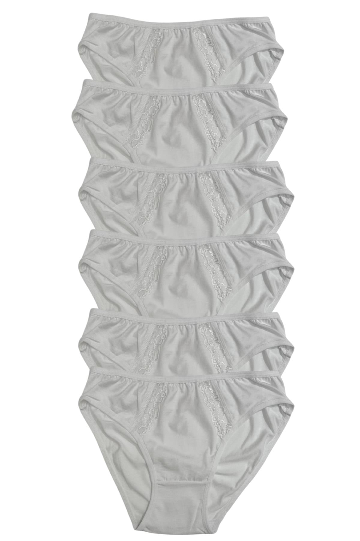 Kadın 6 lı Pamuklu Modal Dantelli Külot Seti 2174