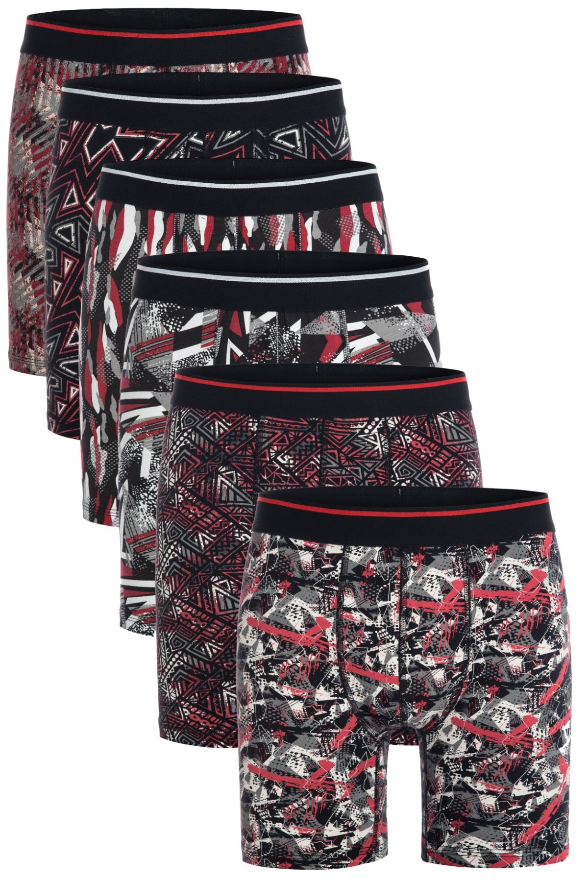 6 lı Erkek Pamuklu Likralı Esnek Uzun Boxer Seti 4197