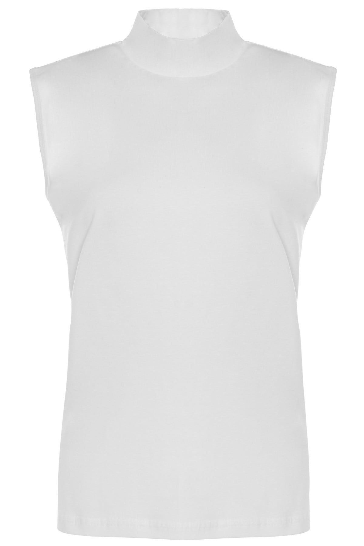 Women's Sleeveless Cotton Elastane Turtleneck Undershirt 1257