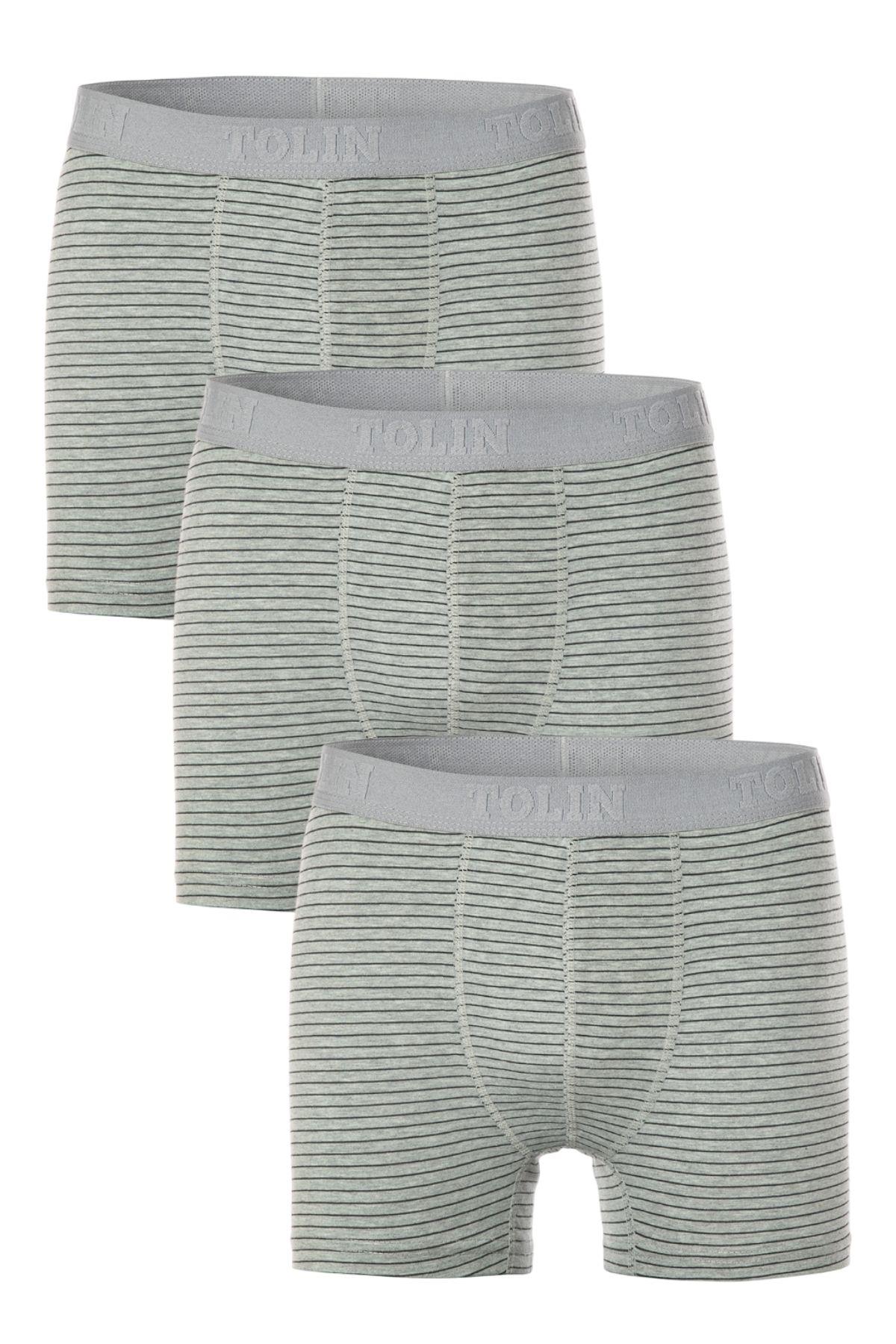 Erkek 3 lü Pamuklu Likralı Renkli Boxer Seti 4147