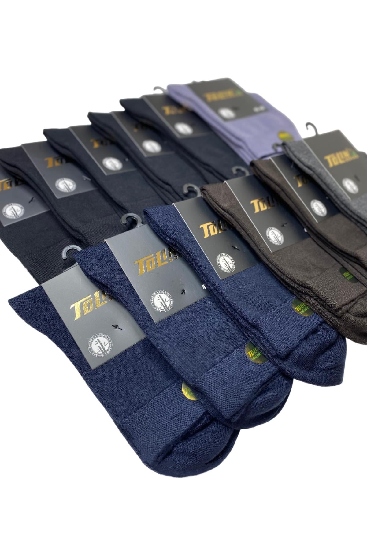 Erkek 12 li Bambu Yarım Konç Dikişsiz Çorap Seti 14900