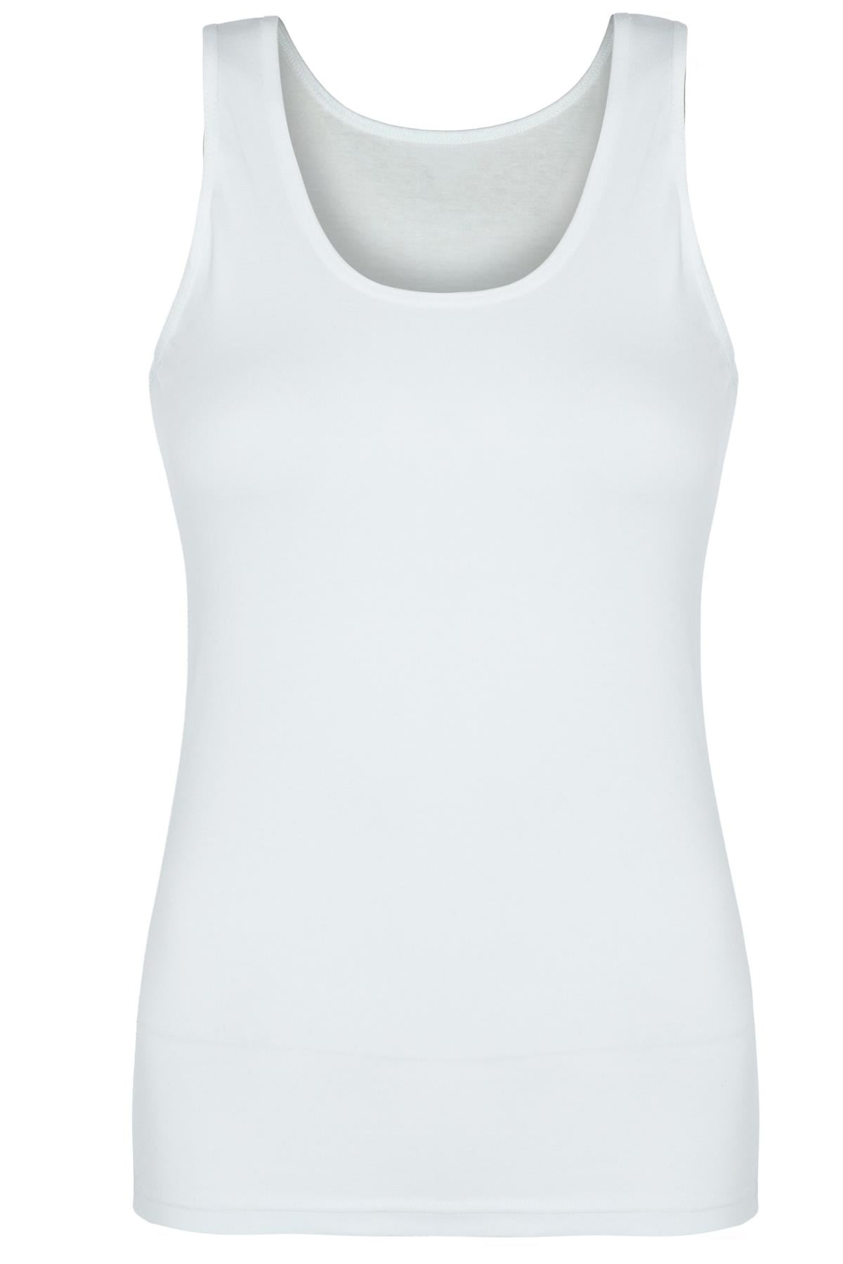 Kadın Pamuklu Likralı Geniş Askılı Atlet 1216