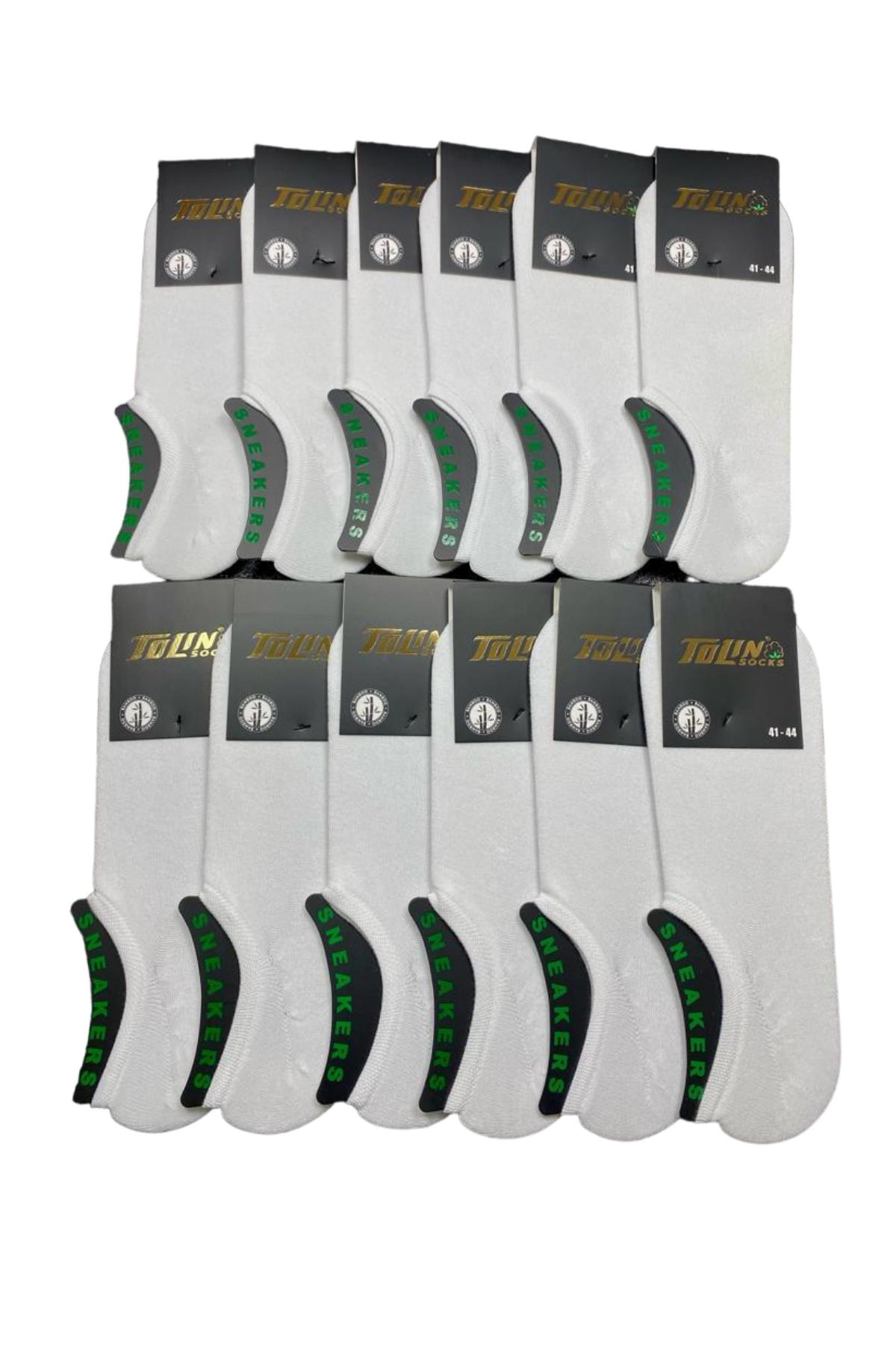 Erkek 12 li Bambu Sneakers Çorap Seti 10600