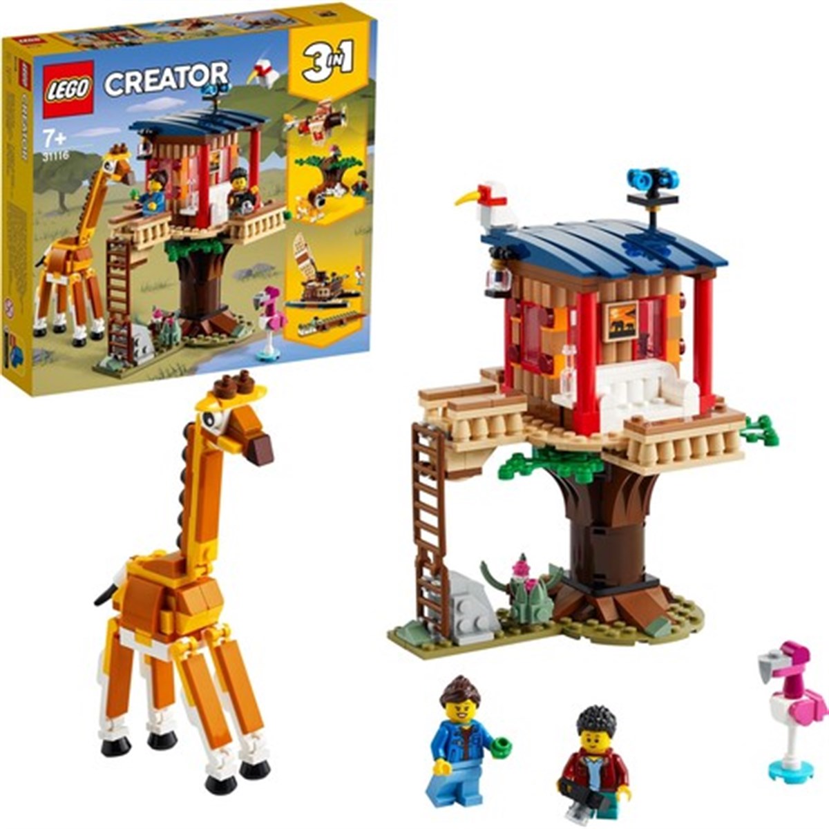 LEGO® Creator Safari Ağaç Evi 31116 - Çocuklar İçin Hayvan Figürü İçeren  Yaratıcı Oyuncak Yapım Seti (