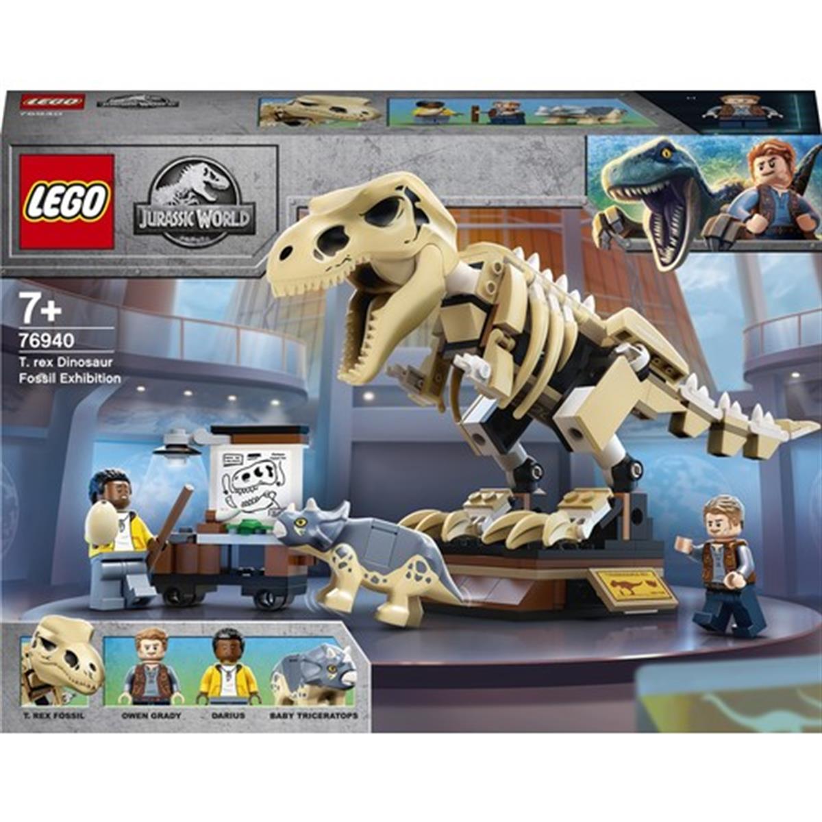 LEGO® Jurassic World T. Rex Dinozor Fosili Sergisi 76940 - Dinazor Seven  Çocuklar Için Yaratıcı Oyuncak