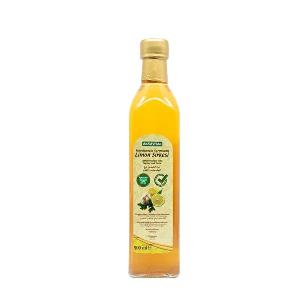 SirkeAksu Vital Maydanozlu Sarımsaklı Limon Sirkesi 500ml